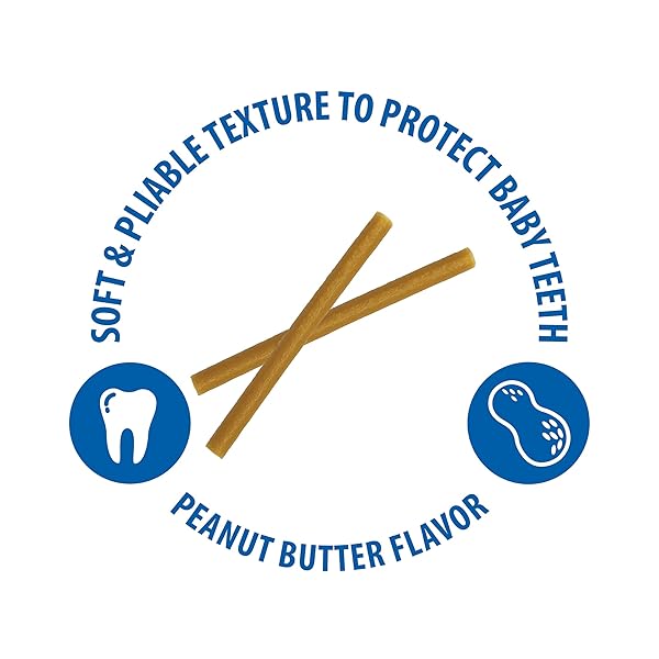 N-BONE PUPPY TEETHING STICKS PEANUT BUTTER FLAVOR, 3.74-OZ BAG