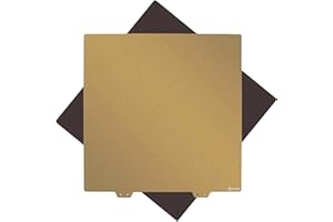 FYSETC 3D Printer CR10 S4 Print Bed - 410x410 Build Plate - Original Glass Plate Replacement Kit: Double Sided Textured PEI Sheet Power-Coated Spring Steel with Magentic Sticker Fit Anycubi Chiron