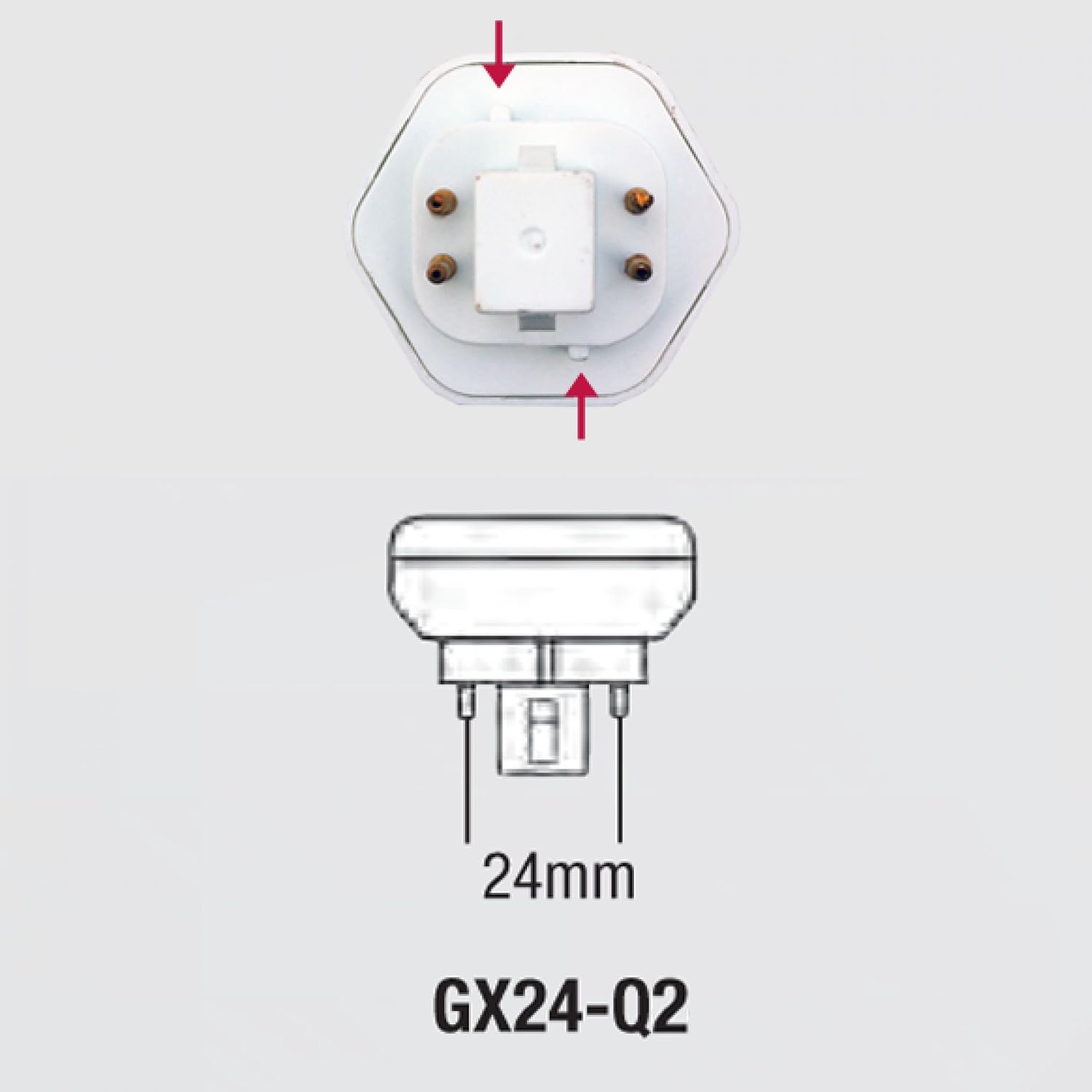 Kosnic 18w 4pin GX24q-2 CFL bulb (cool white, 4000K, triple turn, short EXUN) - Image 3