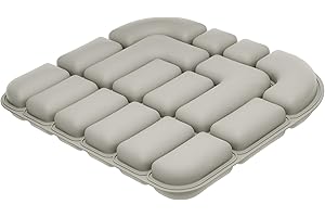 MTGKY Travel Cushion,Inflatable Pressure Relief Seat Cushion,Air Seat Cushion Suitable for Remote Work,Office Chairs,Wheelchairs,Cars and Home Living (Gray)