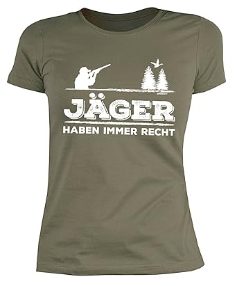 Jägerjägerin Sprüche Damenshirt Cooles Damen Shirt Jagd