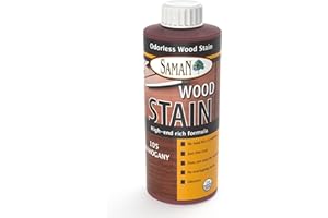 SamaN Interior Water Based Wood Stain - Natural Stain for Furniture, Moldings, Wood Paneling,Cabinets (Mahogany TEW-105-12, 12 oz)