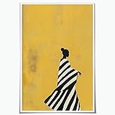 Black African American Women Pictures Wall Art Black Female Picture Printing Trendy African American Girl Poster Minimalist Wall Art 16x24 Inch Unframed for Apartment Living Room Bedroom Home Decor