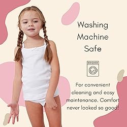 Feathers Girls Solid White Snug Fit Tagless Cami