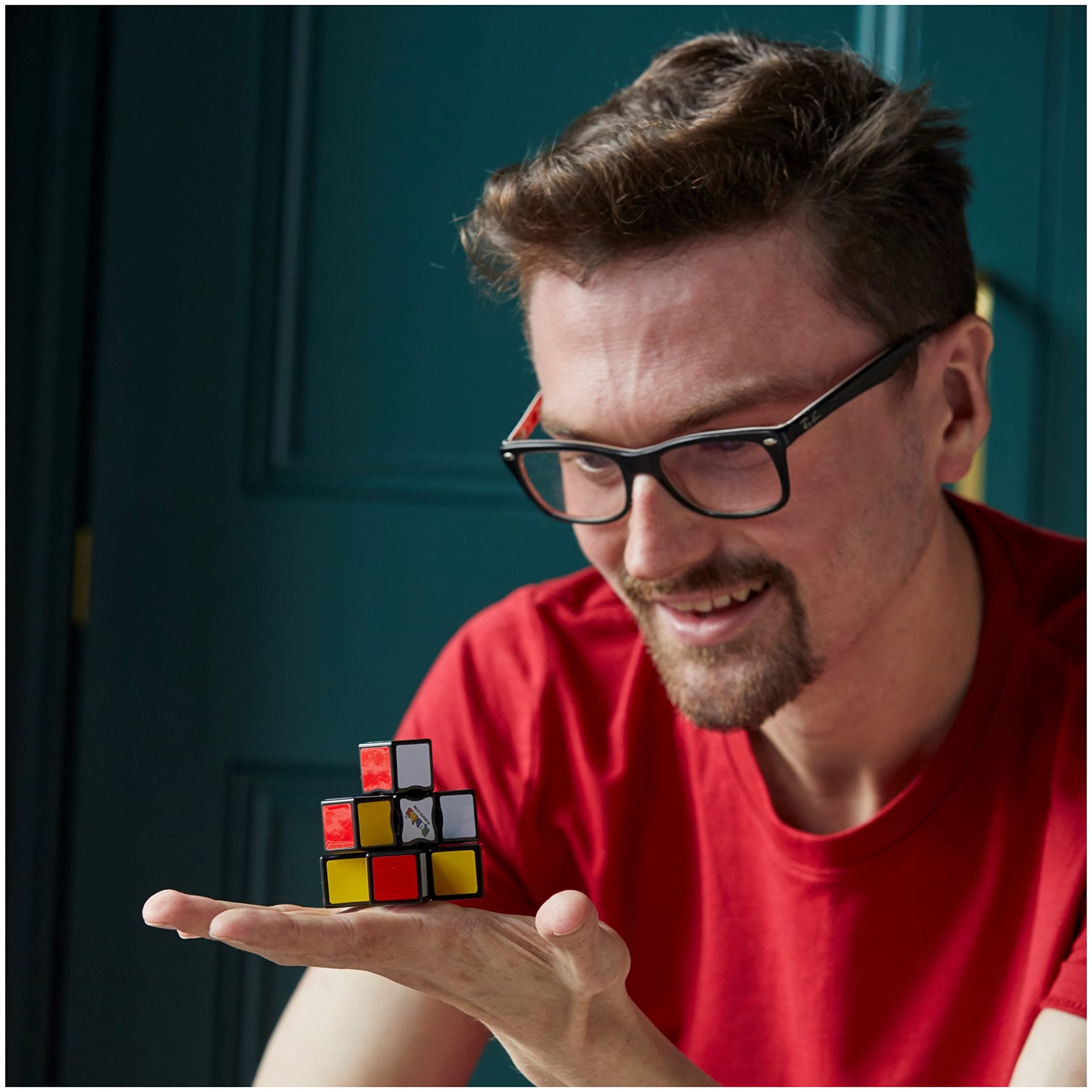 Rubik’s Cube, Edge, 3x3x1 Cube for Beginners, Single Layer Puzzle Problem-Solving STEM Toy, Problem-Solving Brain Teaser, Classic Color-Matching Puzzle, Fidget Toy, Stocking Stuffers for Ages 8 & Up