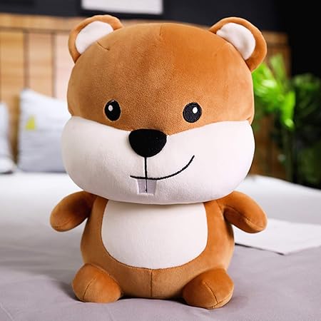 Amazon ハムスターぬいぐるみ 縫い包み おもちゃ 特大 クール顔 オリジナル もこもこ 可愛い 萌え系 柔らかい 添い寝 抱き枕 安眠グッズ お人形 肌触り良い クリスマス お誕生日 ギフト 贈り物 プレゼント グレー ブラウン キッズルーム インテリア 置物 ぬいぐるみ
