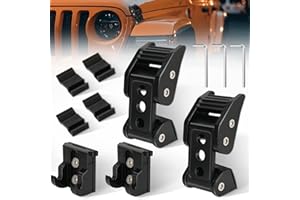 UTHLUSTY Heavy Duty Hood Latches 2-Pack, Aluminum Hood Catches for Wrangler JK/JKU 2007-2018, Wrangler JL/JLU 2018-2022 & Gladiator 2020-2022