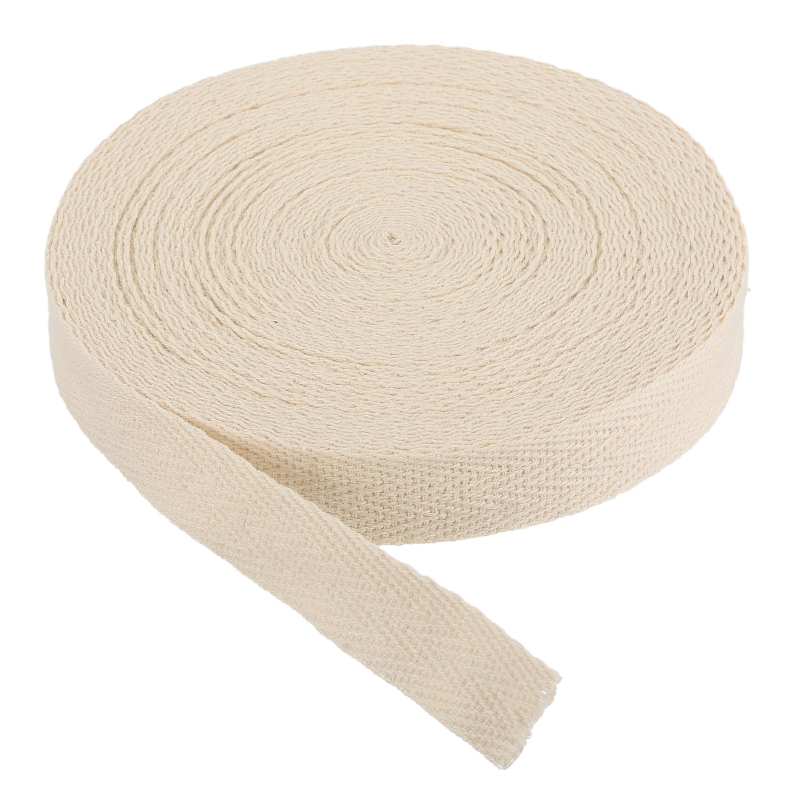 PATIKIL Cotton Twill Tape 15mm(5/8") 9m(10 Yards) Cotton Ribbon Bias Binding Tape Herringbone Webbing Trim for Sewing Gift Wrapping DIY Apricot