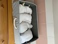 Set Di 4 Cestini Pieghevoli In Tessuto Non Tessuto - Organizzatore Per Giocattoli, Vestiti E Casa, 33x37x33 Cm, Bianco - Foto 7