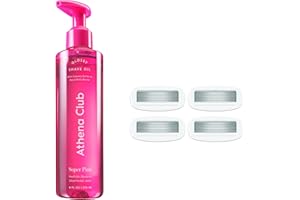 Athena Club Women's Shave Kit, Glossy Shave Oil, Super Pink + 4 Razor Blade Refills