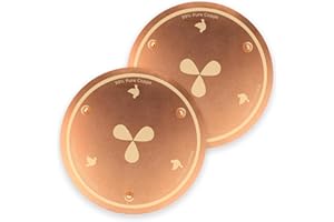 BBRGIRL 2PCS Bird Bath Copper Disk, 99.99% Pure Copper Bird Bath Purification Disk for Physical Clean Water to Reduce Cleaning Frequency, for Outdoor Birdbaths, Bowl and Garden Fountain