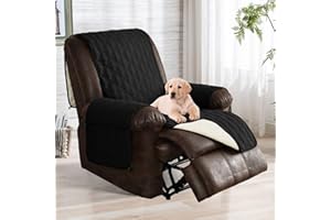 RBSC Home Sofa Cover with Side Pockets Waterproof Couch Cover for Dogs, Cats, Pets (30", Black)