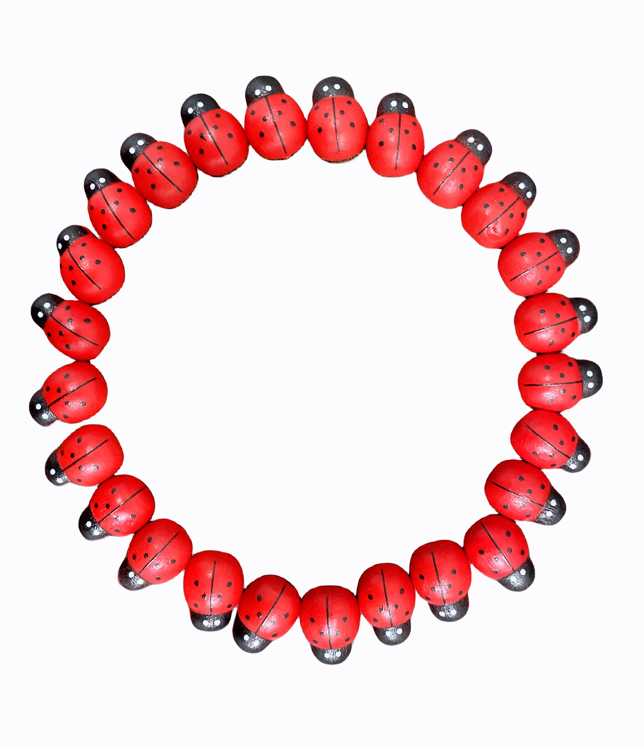 Norinoya 35PCS Ladybug Buttons for Arts Crafts DIY Handmade Crafting,Kids Room Decoration