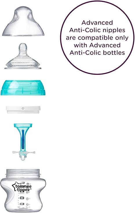 tommee tippee anti colic nipple collapse