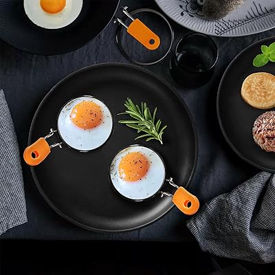 Buy Aerwo 4 Pack Egg Rings Non Stick Egg Mold Shaper Stainless Steel Egg Rings For Frying Egg Mcmuffins 3 Inch Round Egg Cooker Ring With Oil Brush Pancake Mold For Griddle Cooking