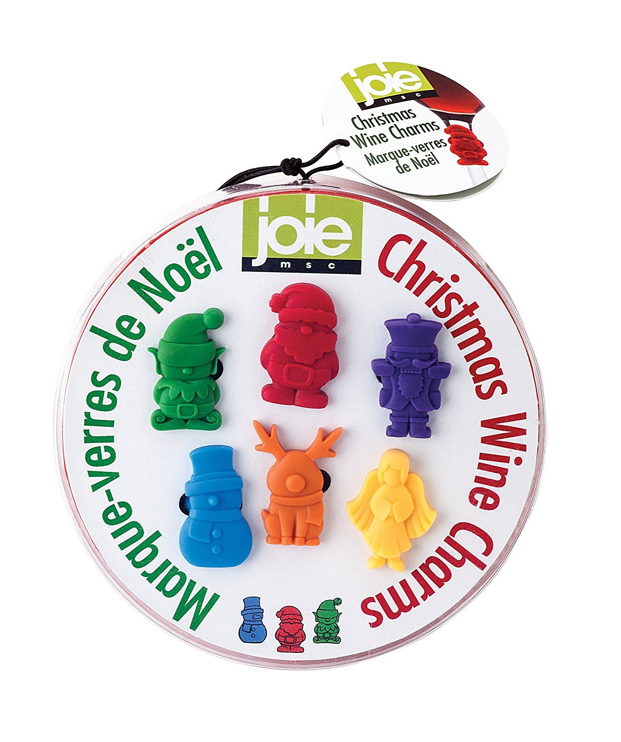Joie Christmas Wine Glass Charms – Set of 6