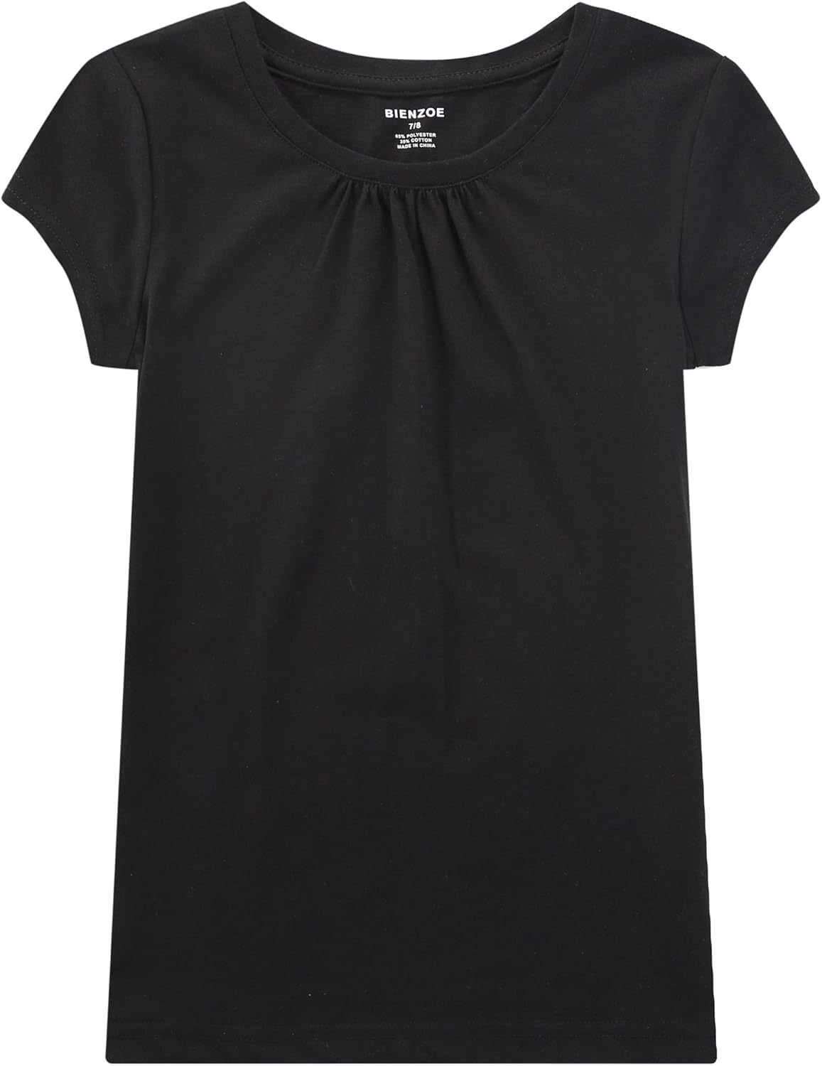 Bienzoe Girl's School Uniform Breathable Quick Dry T-Shirt 3PCS Pack: Clothing