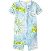The Children's Place Baby Short Sleeve Zip front One Piece Footless Pajama