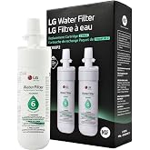 LG LT700P2 6-Month / 200 Gallon Refrigerator Replacement Water Filter, 2 Count (Pack of 1), White