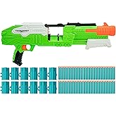 Air Warriors: Tetrashot - Dart Blaster, Green &amp; White, 98 Accu-Blast Darts &amp; Dart Belt, Shoots Up to 80ft, Kids Toy, Ages 6+