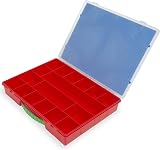 abeec Building Bricks Storage Case with Handle 17 Compartments Base Plate view 5