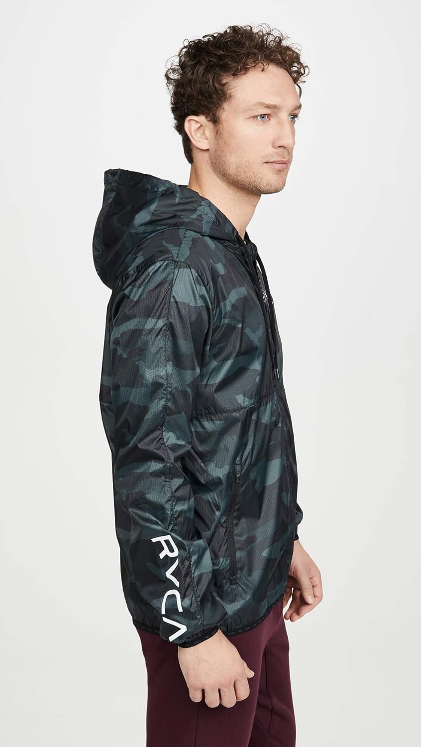 RVCA mens Hexstop Iv Windbreaker Jacket: Clothing
