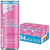 Red Bull Pink Edition Sugar-Free Energy Drink, Wild Berries, with 80mg Caffeine plus Taurine & B Vitamins, 8.4 Fl Oz, 6 Packs of 4 Cans (Pack of 24)