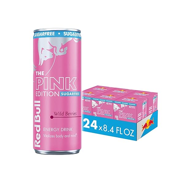 RED BULL PINK EDITION SUGAR-FREE ENERGY DRINK, WILD...