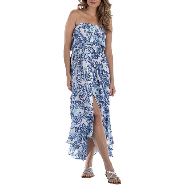 Amazon.com: AFRM Women's Marlo Tube Ruched Midi Dress, Colorblock Floral, M  : Clothing, Shoes & Jewelry