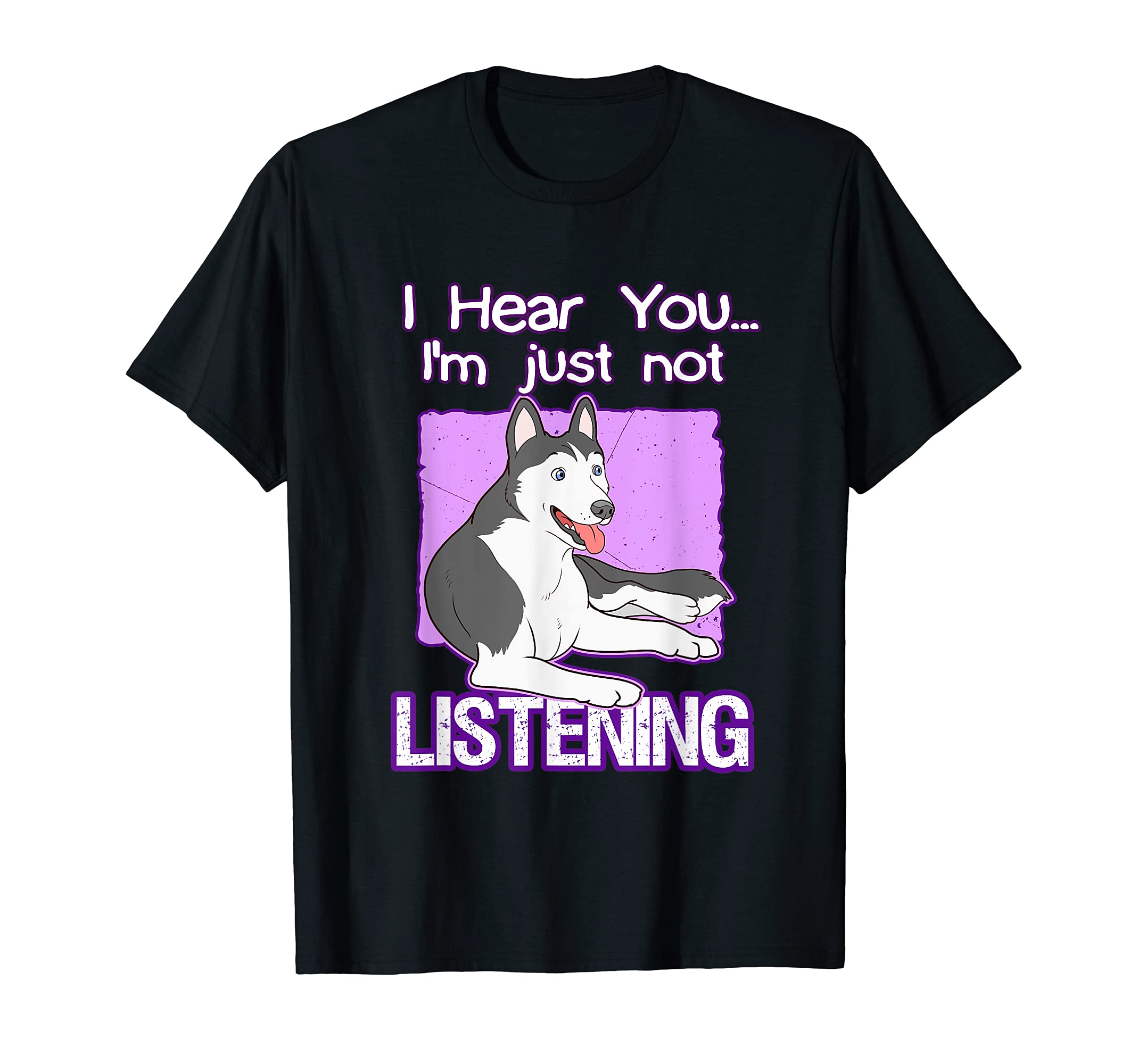 Womens Siberian Husky Dog Not Listing T-Shirt