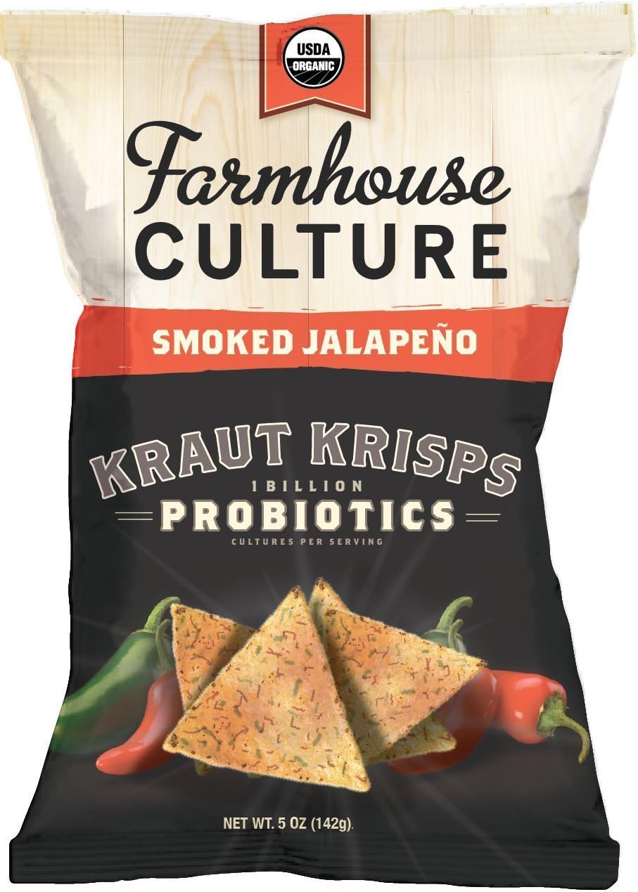 Farmhouse Culture Kraut Krisps Snack, Smoked Jalapeno - 12 count case
