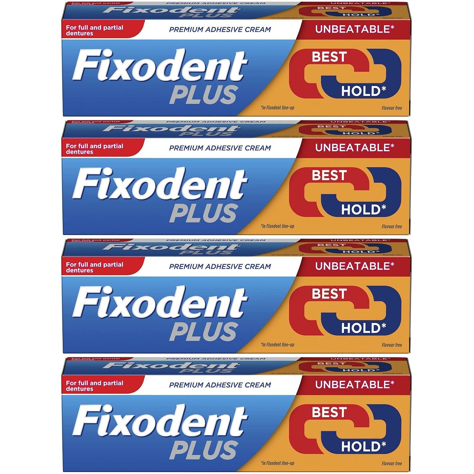 Fixodent Denture Adhesive Cream Dual Power 40g **4 PACK DEAL**