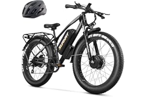 SURNAT Electric Bike for Adults - AWD 2000W 32MPH Dual Motor Ebike with 48v 22.5Ah Battery, 26x4.0 inch Fat Tire Mountain Electric Bicycle, Hydraulic Disc Brake E-Bike for Men Women (Orange)