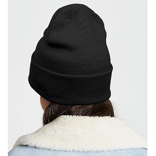 Heart Wolf Tesla-Motorcycles-Logo- Black Womens Mens Knit Hat - Main Image