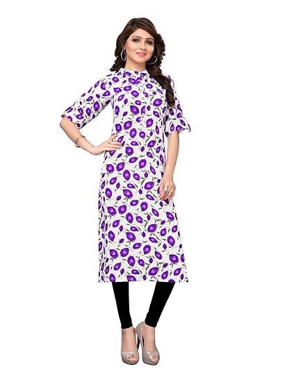 Kanchnar Womens Crepe Kurti With Legging (Pack Of 2)