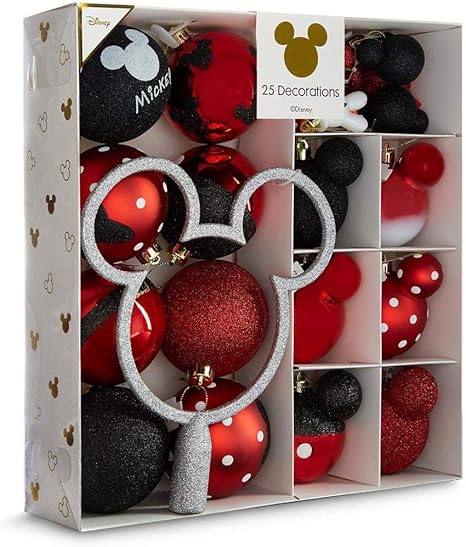 Licensed Disney Mickey Mouse Noël Décoration Paquet De 25
