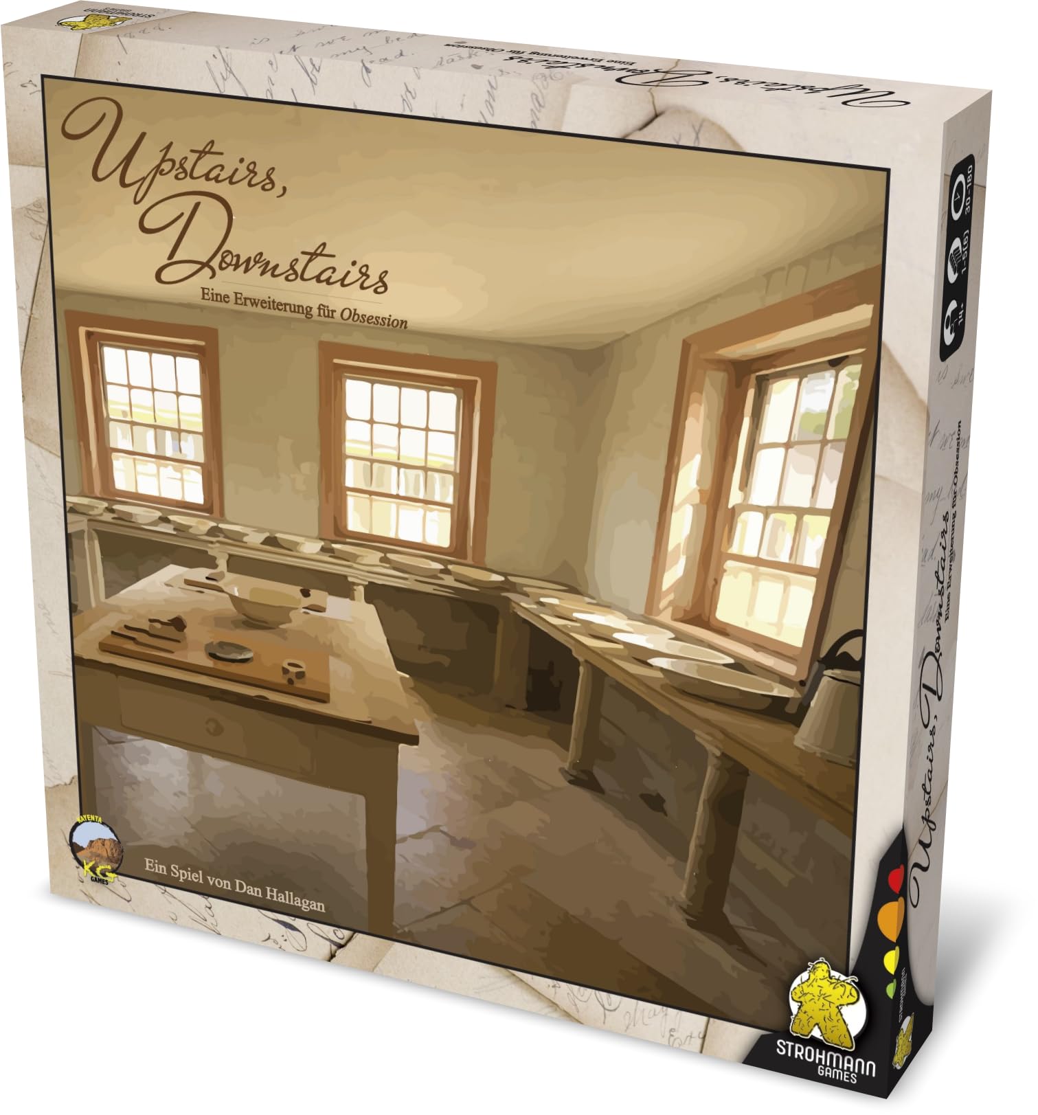 Strohmann Games, Obsession Upstairs, Downstairs, Expansion, Expert Game, Strategy Game, 1-4 Players, From 14+ Years, 30-90 Minutes, German