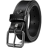 YOETEY Leather Gun Belt for Men - 1.5" Heavy Duty Belt for Work CCW