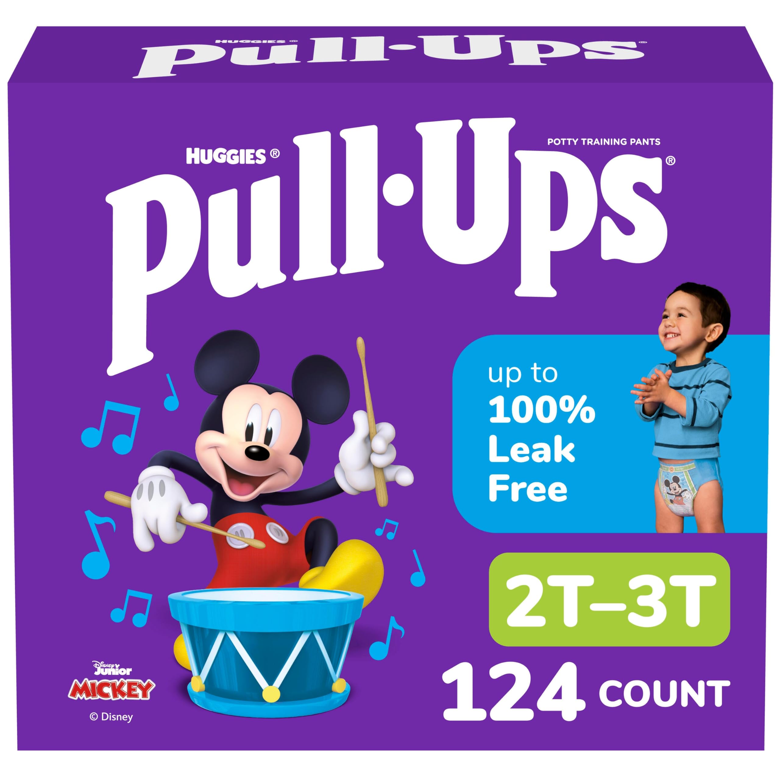 Photo 1 of Pull-Ups Boys' Potty Training Pants, Size 2T-3T Training Underwear (16-34 lbs), 124 Count (4 Packs of 31), Packaging May Vary