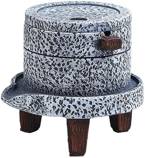 XJS Cenicero Cenicero Cenicero de cerámica a Prueba de Viento con Tapa