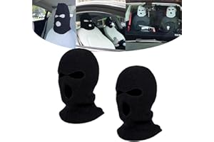 GOFEVDRT 2Pcs Car Headrest Covers, Soft Fabric Breathable Car Headrest Protector, Funny Hat Car Decoration Interior Accessories, Spoof Face Car Seat Head Rest Cover Protector for Most Cars,Trucks,SUV Models(A)