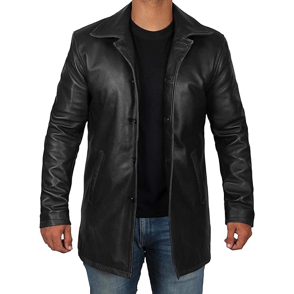 IntegerX Men's Leather Jacket Black Hoodie Zipper Autumn