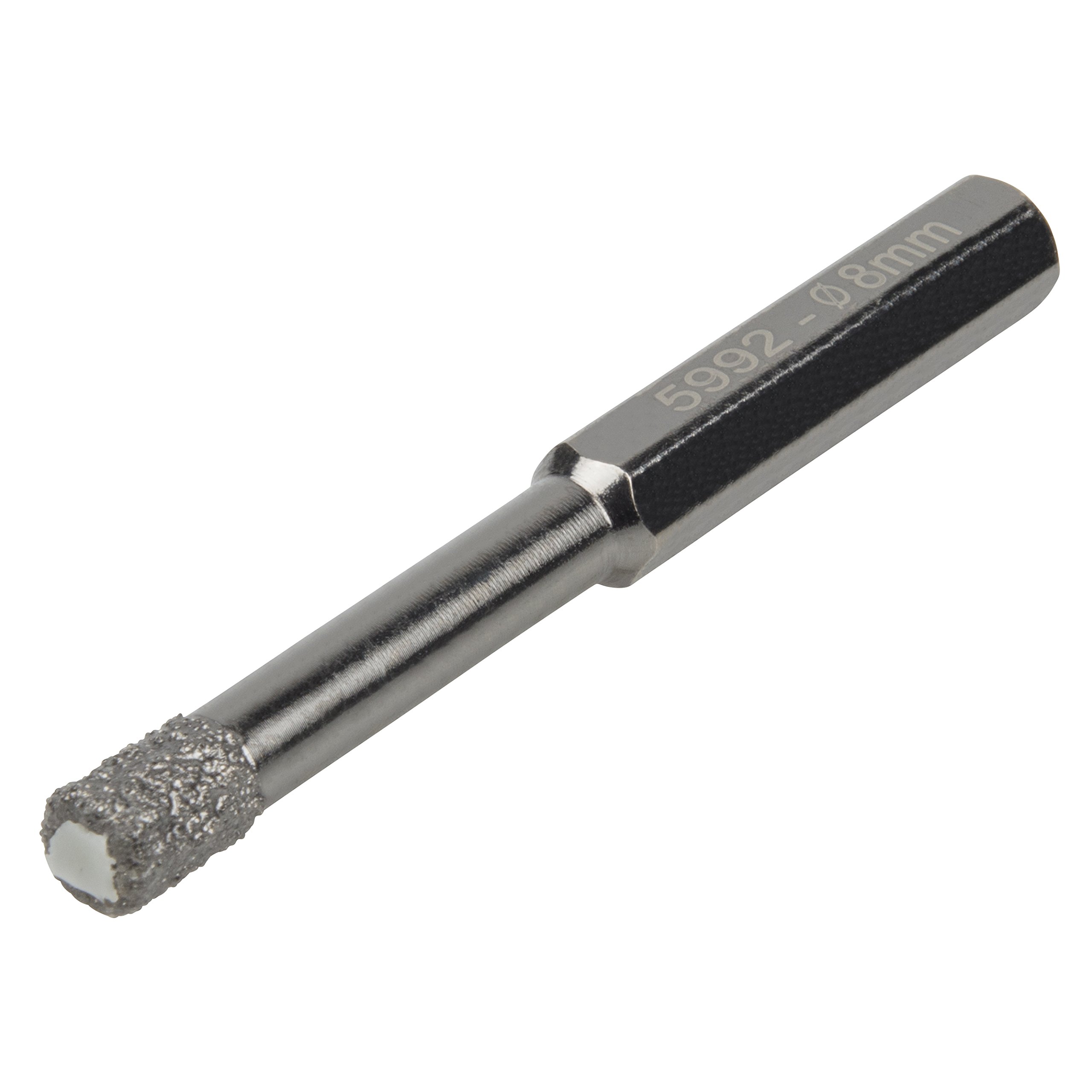 wolfcraft Dry Drill Bit, Diamond Coated, Hexagon Shank, Ø 8 mm I 5992000 I For dry drilling into tiles, fine stoneware and ceramics