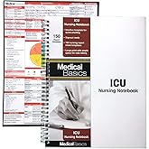 ICU Nursing Notebook - large print patient template notebook, quick charting for medical emergency note taking