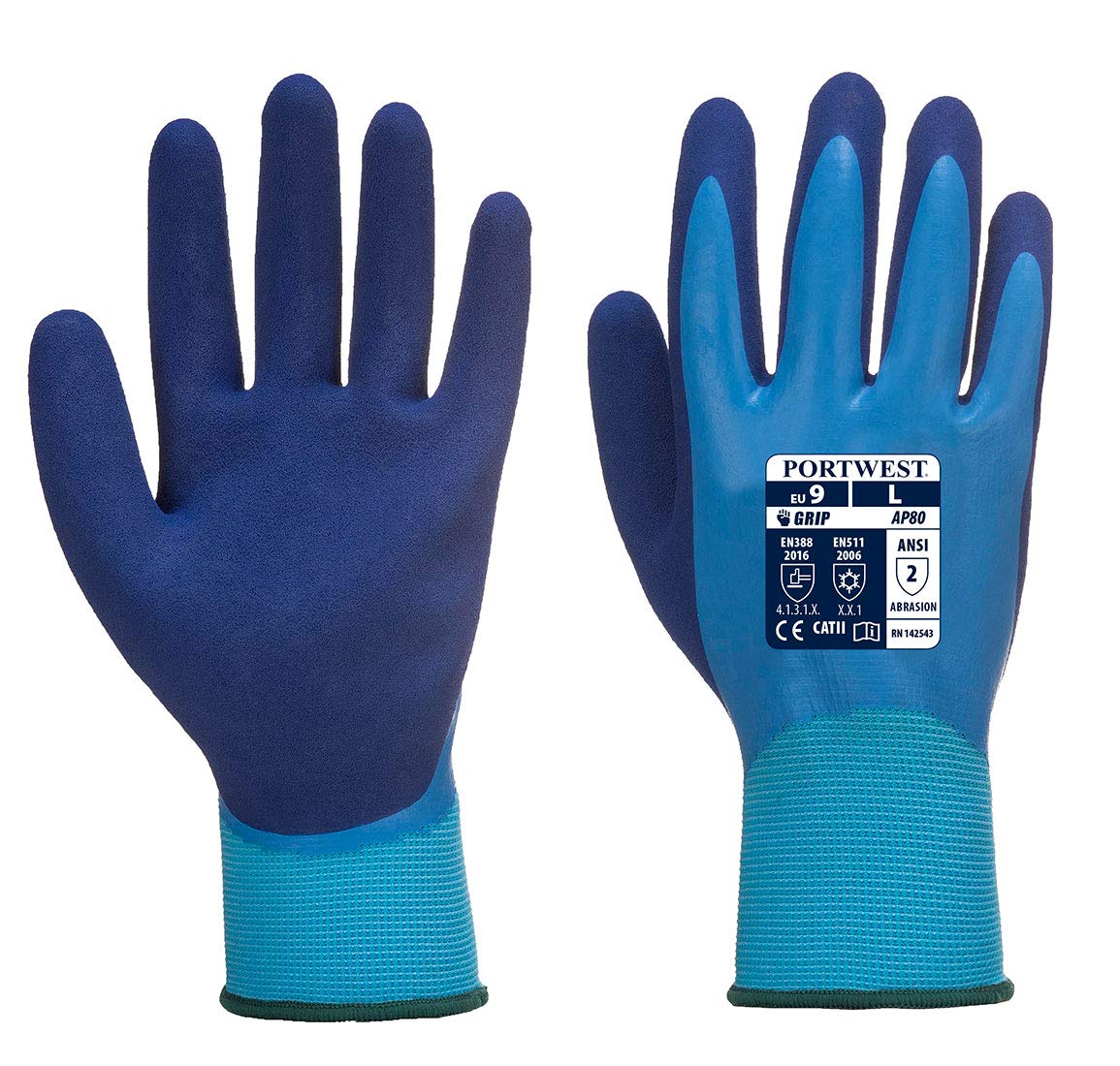 Portwest AP80 Lightweight Liquid Pro Glove Blue, Small