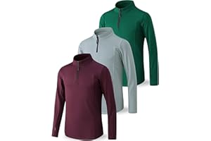 LIBERTY PRO 3 Pack Youth Boys Slim Fit Athletic Quarter Zip Pullover Shirts, Lightweight Long Sleeve Jackets Performance Tops