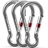 FresKaro 3inch 7kN-1575lbs Spring Snap Carabiners, Heavy Duty AL7075 Material-Lightweight & High Strength, Unique Designed Hook for Camping, Hiking, Fishing & Fitness Accessories, Multiple Colors