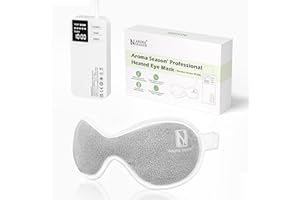 Aroma Season Vibrating Heated Eye Mask for Dry Eyes, 3000mAh Cordless Warm Eye Compress for Stye, Blepharitis, Rechargeable E