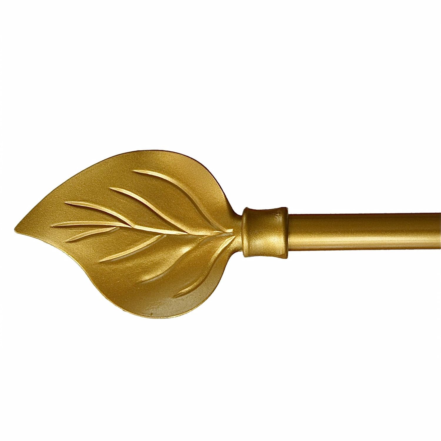 28" to 48" Decorative Window Curtain Rod Set GOLD LEAF