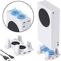 Cooling Stand Compatible with Xbox Series S Console, YUANHOT Dual Purpose Cooling Fan Cooler System Dock Station Accessories,